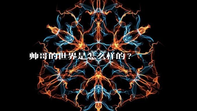 帅哥的世界是怎么样的?
